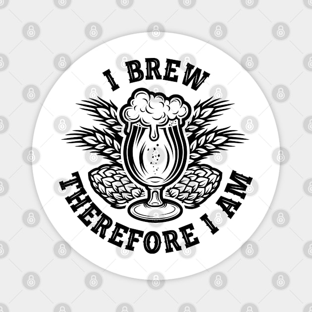 I Brew Therefore I Am Magnet by Bruvi